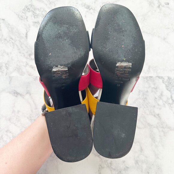 Rag & Bone Reese Block Heel Sandals in Color Multi - Picture 6 of 12